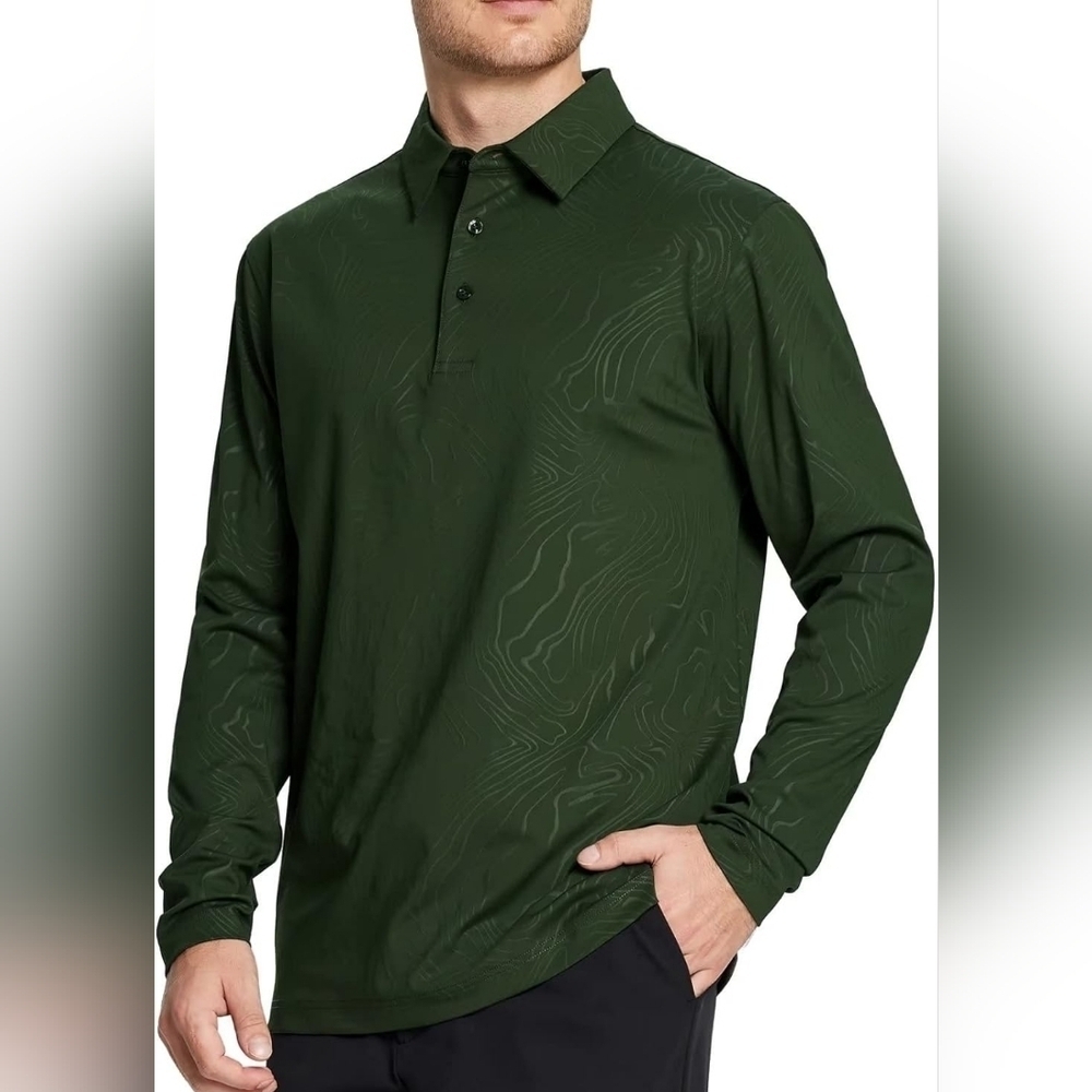 NEW MAELREG MENS XXL POLO SHIRT GOLF  PERFORMANCE LONG SLEEVE